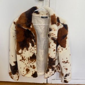 Faux Fur Cow Print Jacket | Poshmark